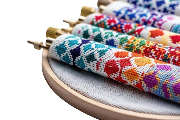 kolorowy haft ręczny